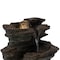 Gardenised Decorative 4 Tier Rock Look Water Fountain with LED Rolling Glow Ball for Home and Garden QI004590 - alternate 9